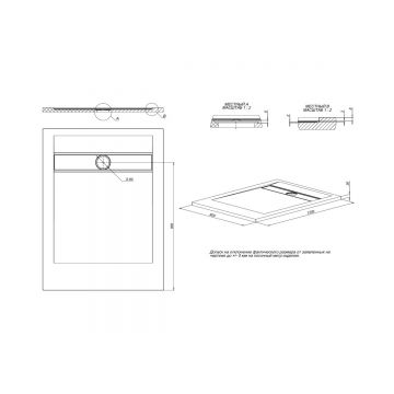 Душевой поддон Allen Brau Infinity 120х90 см 8.21003-AM, антрацит