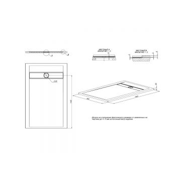 Душевой поддон Allen Brau Infinity 140х90 см 8.21005-AM, антрацит