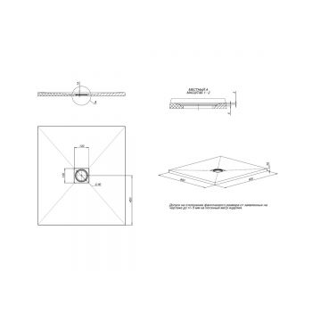Душевой поддон Allen Brau Priority 90х80 см 8.31001-AM, антрацит