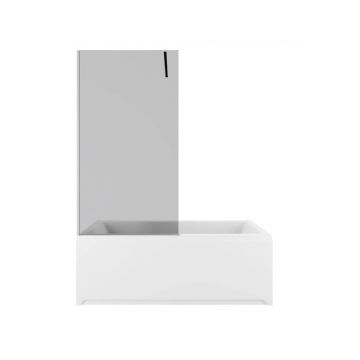 Шторка на ванну Allen Brau Infinity 80x160 см 3.21062.BA.T, стекло тонированное, профиль серебро брашированное