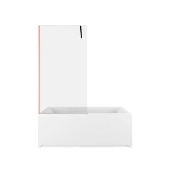 Шторка на ванну Allen Brau Infinity 80x160 см 3.21065.60, стекло прозрачное, профиль медь брашированная