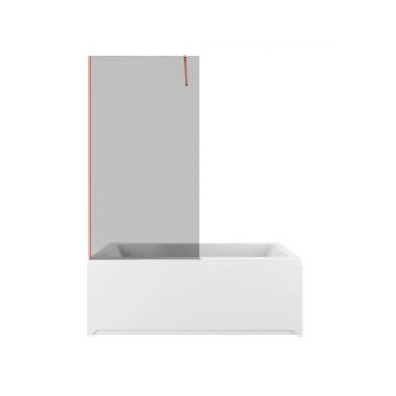 Шторка на ванну Allen Brau Infinity 80x160 см 3.21066.60.T, стекло тонированное, профиль медь брашированная