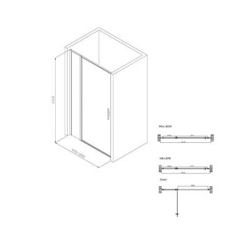Душевая дверь Allen Brau Priority 100 см 3.31028.00, стекло прозрачное, профиль хром