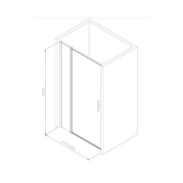 Душевой уголок Allen Brau Priority 120x80 см 3.31032.BA, стекло прозрачное, профиль серебро брашированное