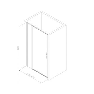 Душевая дверь Allen Brau Priority 120 см 3.31008.BA, стекло прозрачное, профиль серебро брашированное