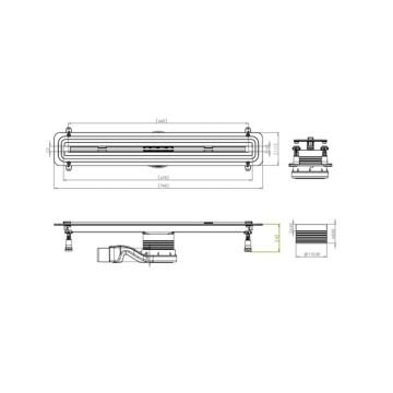 Душевой трап Allen Brau Liberty 65 см 9.50000.SS, хром