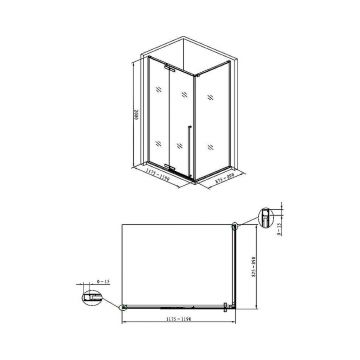 Душевой уголок Allen Brau Fantasy 120x90 см 3.11003-00, стекло прозрачное, профиль хром