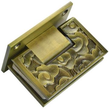 Петля резная душевая Т-образная Bronze de Luxe (монтаж стена-стекло) бронза (1818)