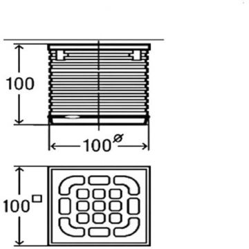 Насадка с рамкой и дизайн-решеткой Bronze de Luxe (Бронз Де Люкс) Узоры (21962)