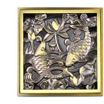 Насадка с рамкой и дизайн-решеткой Bronze de Luxe (Бронз Де Люкс) Рыбы (21980)