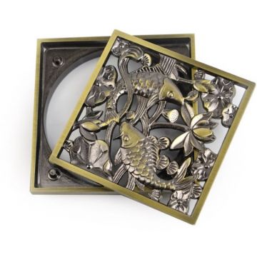 Насадка с рамкой и дизайн-решеткой Bronze de Luxe (Бронз Де Люкс) Рыбы (21980)