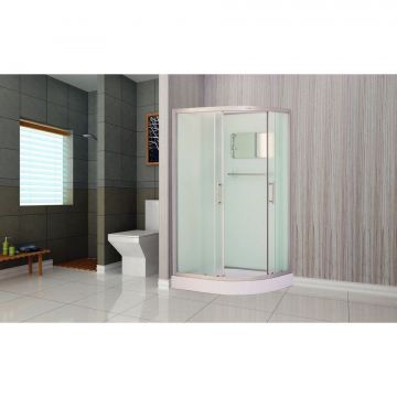 Душевая кабина Esbano (Эсбано) Elegancia полукруглая без крыши EST-115C левосторонняя 85х115х210 см