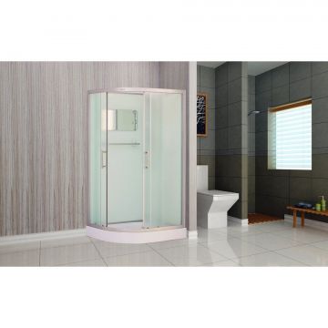 Душевая кабина Esbano (Эсбано) Elegancia полукруглая без крыши EST-115C правосторонняя 115х85х210 см