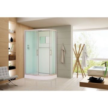 Душевая кабина Esbano (Эсбано) Elegancia полукруглая с крышей EST-115CR левосторонняя 85х115х210 см