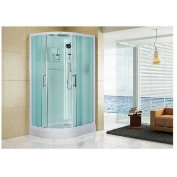 Душевая кабина Esbano (Эсбано) Elegancia полукруглая с крышей и LED освещением ES-L115CR (RIGHT) 115х85х210 см