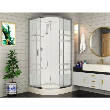 Душевая кабина Esbano (Эсбано) Econom полукруглая с крышей ESE-100CR 100х100х210 см