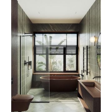 Душевая перегородка Maybahglass (Майбахгласс) в узком профиле 1950х890 мм, Стекло 8 мм Бесцветное MGD-689-6у