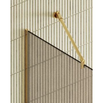 Душевая перегородка Maybahglass (Майбахгласс) в узком профиле 1950х890 мм, Стекло 8 мм Бронза матовая MGD-692-3у