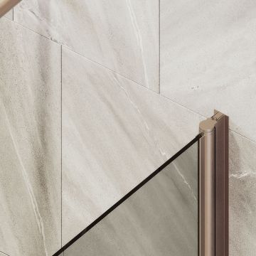 Шторка для ванны Maybahglass (Майбахгласс) поворотная на монопетле 1400х400 мм, стекло Бронза , профиль Бронза MGV-601-2