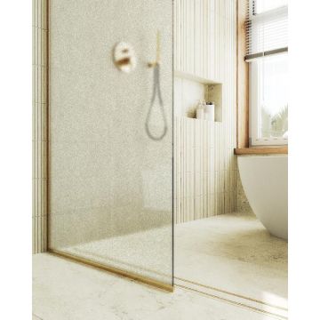 Душевая перегородка Maybahglass (Майбахгласс) в узком профиле 1950х890 мм, Стекло 8 мм Сатин MGD-690-3у