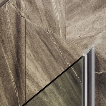 Шторка для ванны Maybahglass (Майбахгласс) поворотная на монопетле 1400х500 мм, стекло Бесцветное , профиль Хром матовый MGV-597-5