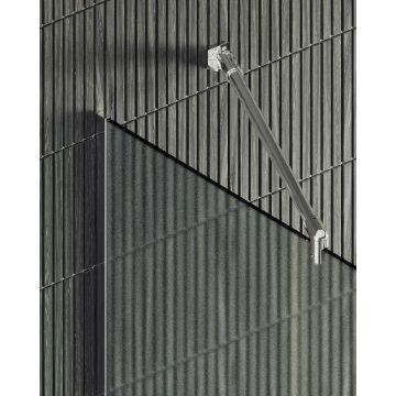 Душевая перегородка Maybahglass (Майбахгласс) в узком профиле 1950х890 мм, Стекло 8 мм Сатин MGD-690-5у