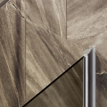 Шторка для ванны Maybahglass (Майбахгласс) поворотная на монопетле 1400х600 мм, стекло Бронза матовая , профиль Хром матовый MGV-612-5