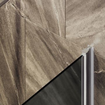 Шторка для ванны Maybahglass (Майбахгласс) поворотная на монопетле 1400х600 мм, стекло Графит матовый , профиль Хром матовый MGV-614-5