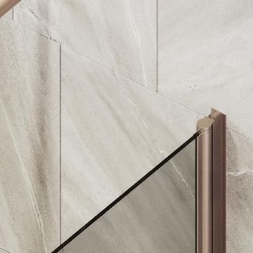 Шторка для ванны Maybahglass (Майбахгласс) поворотная на монопетле 1400х700 мм, стекло Бронза , профиль Бронза MGV-616-2