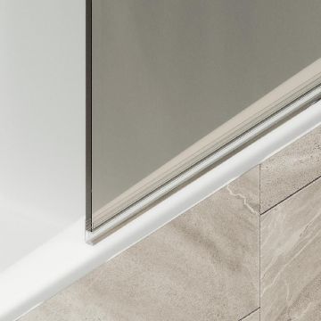 Шторка для ванны Maybahglass (Майбахгласс) поворотная на монопетле 1400х700 мм, стекло Бронза , профиль Бронза MGV-616-2