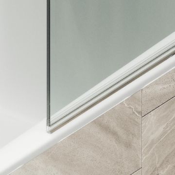 Шторка для ванны Maybahglass (Майбахгласс) поворотная на монопетле 1400х700 мм, стекло Бесцветное , профиль Бронза MGV-599-2