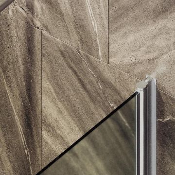 Шторка для ванны Maybahglass (Майбахгласс) поворотная на монопетле 1400х700 мм, стекло Сатин , профиль Хром матовый MGV-620-5