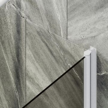 Шторка для ванны Maybahglass (Майбахгласс) поворотная на монопетле 1400х800 мм, стекло Бронза , профиль Белый MGV-622-1