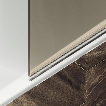 Шторка для ванны Maybahglass (Майбахгласс) поворотная на монопетле 1400х800 мм, стекло Бронза , профиль Хром матовый MGV-622-5