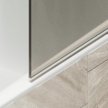 Шторка для ванны Maybahglass (Майбахгласс) поворотная на монопетле 1400х800 мм, стекло Бронза матовая , профиль Бронза MGV-625-2