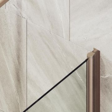 Шторка для ванны Maybahglass (Майбахгласс) поворотная на монопетле 1400х800 мм, стекло Бесцветное , профиль Бронза MGV-600-2