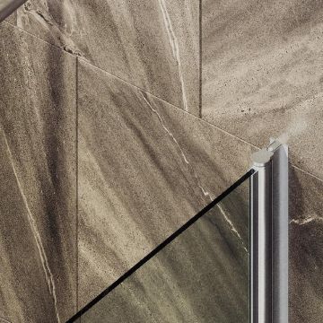 Шторка для ванны Maybahglass (Майбахгласс) поворотная на монопетле 1400х800 мм, стекло Бесцветное , профиль Хром матовый MGV-600-5