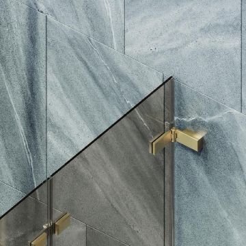 Шторка для ванны Maybahglass (Майбахгласс) складная 2 секции 1400х515 мм, Стекло 6 мм Бронза MGV-573-3