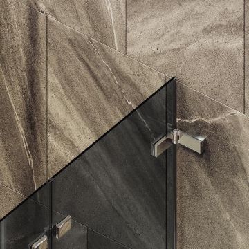 Шторка для ванны Maybahglass (Майбахгласс) складная 2 секции 1400х515 мм, Стекло 6 мм Графит MGV-576-4