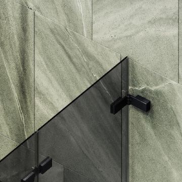 Шторка для ванны Maybahglass (Майбахгласс) складная 2 секции 1400х515 мм, Стекло 6 мм Графит MGV-576-6