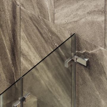 Шторка для ванны Maybahglass (Майбахгласс) складная 2 секции 1400х515 мм, Стекло 6 мм Сатин MGV-574-4