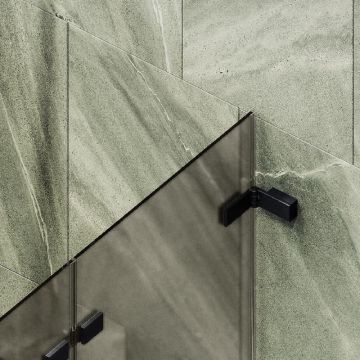 Шторка для ванны Maybahglass (Майбахгласс) складная 2 секции 1400х515 мм, Стекло 6 мм Бронза матовая MGV-575-3