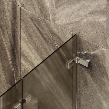 Шторка для ванны Maybahglass (Майбахгласс) складная 2 секции 1400х515 мм, Стекло 6 мм Бронза матовая MGV-575-4