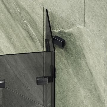 Шторка для ванны Maybahglass (Майбахгласс) складная 3 секции 1400х750 мм, Стекло 6 мм Графит MGV-583-6