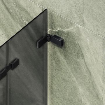 Шторка для ванны Maybahglass (Майбахгласс) складная 3 секции 1400х750 мм, Стекло 6 мм Графит матовый MGV-582-6