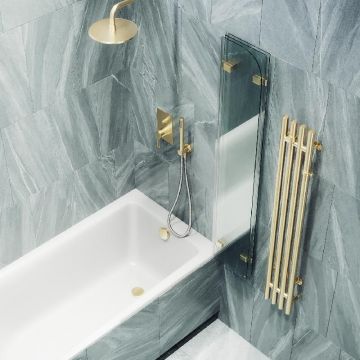 Шторка для ванны Maybahglass (Майбахгласс) складная 3 секции 1400х750 мм, Стекло 6 мм Бесцветное MGV-578-3