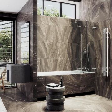 Шторка для ванны Maybahglass (Майбахгласс) складная 3 секции 1400х750 мм, Стекло 6 мм Бесцветное MGV-578-4