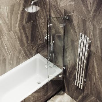 Шторка для ванны Maybahglass (Майбахгласс) складная 3 секции 1400х750 мм, Стекло 6 мм Бесцветное MGV-578-4