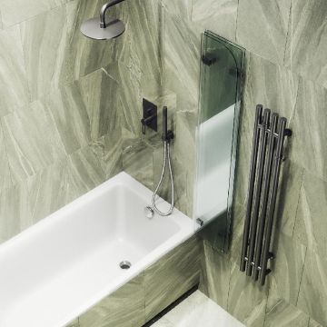 Шторка для ванны Maybahglass (Майбахгласс) складная 3 секции 1400х750 мм, Стекло 6 мм Бесцветное MGV-578-6