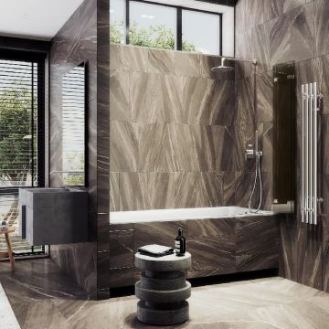 Шторка для ванны Maybahglass (Майбахгласс) складная 3 секции 1400х750 мм, Стекло 6 мм Бронза MGV-580-4